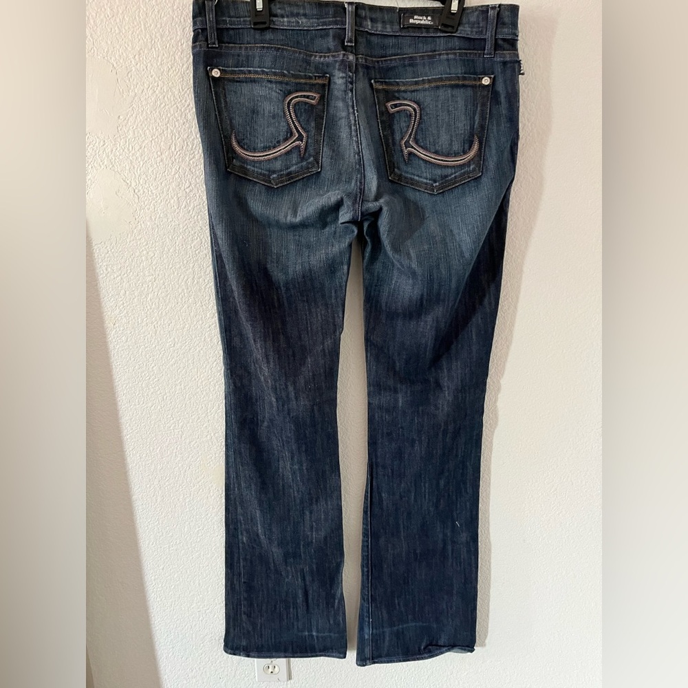 Rock & Republic Jeans 32 Long Womens Pants Dark Blue Flare